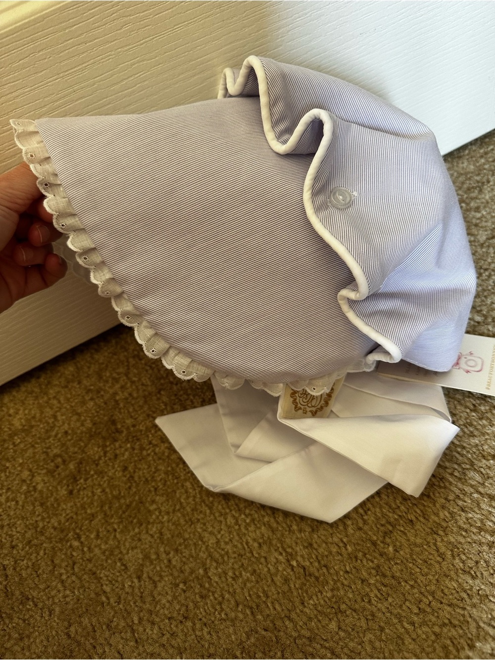 The Beaufort Bonnet Company White Lace-Trim Sun Bonnet - Picture 3 of 3